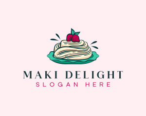 Pavlova Meringue Cake logo design