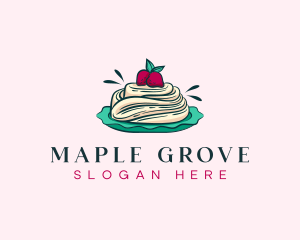 Pavlova Meringue Cake logo design