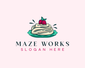 Pavlova Meringue Cake logo design