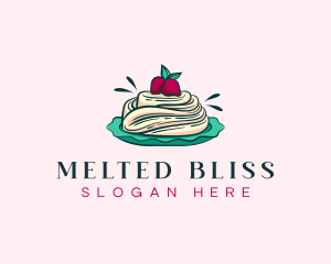 Pavlova Meringue Cake logo design