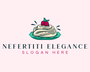 Pavlova Meringue Cake logo design