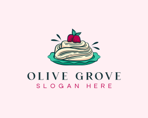 Pavlova Meringue Cake logo design