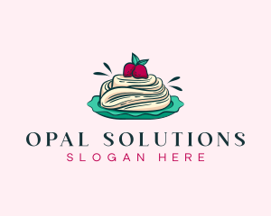 Pavlova Meringue Cake logo design