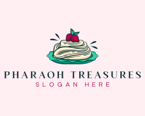 Pavlova Meringue Cake logo design