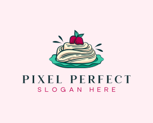 Pavlova Meringue Cake logo design