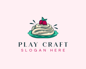 Pavlova Meringue Cake logo design