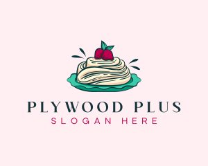 Pavlova Meringue Cake logo design