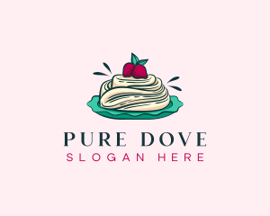 Pavlova Meringue Cake logo design