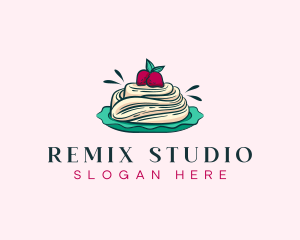 Pavlova Meringue Cake logo design