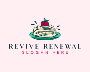 Pavlova Meringue Cake logo design