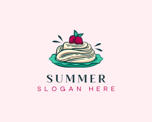 Pavlova Meringue Cake logo design