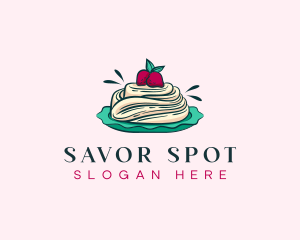 Pavlova Meringue Cake logo design