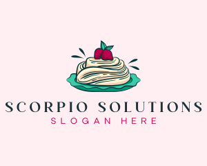 Pavlova Meringue Cake logo design