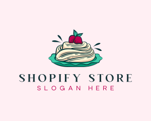 Pavlova Meringue Cake logo design