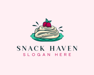 Pavlova Meringue Cake logo design