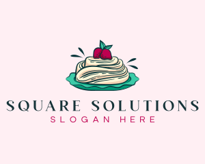 Pavlova Meringue Cake logo design