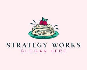 Pavlova Meringue Cake logo design