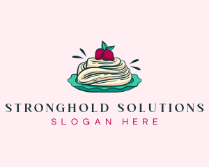 Pavlova Meringue Cake logo design