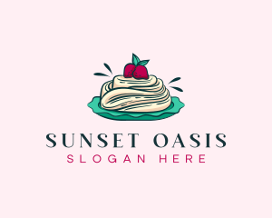 Pavlova Meringue Cake logo design