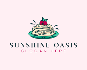 Pavlova Meringue Cake logo design