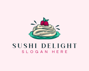 Pavlova Meringue Cake logo design