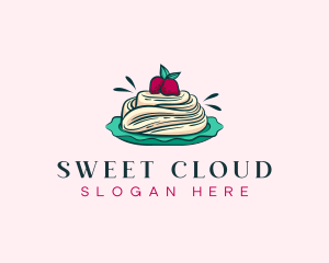 Meringue - Pavlova Meringue Cake logo design