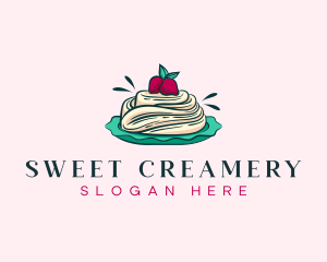 Pavlova Meringue Cake logo design