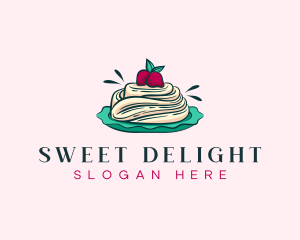 Pavlova Meringue Cake logo design