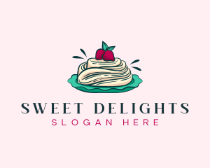 Pavlova Meringue Cake logo design