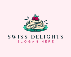 Pavlova Meringue Cake logo design