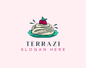 Pavlova Meringue Cake logo design