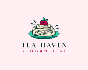 Pavlova Meringue Cake logo design