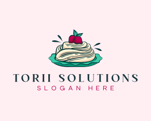 Pavlova Meringue Cake logo design