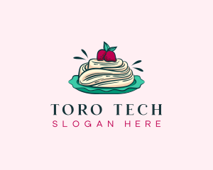 Pavlova Meringue Cake logo design