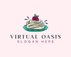 Pavlova Meringue Cake logo design