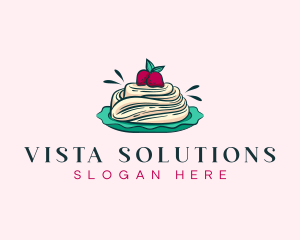 Pavlova Meringue Cake logo design