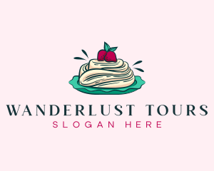 Pavlova Meringue Cake logo design