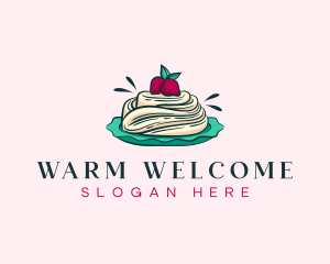 Pavlova Meringue Cake logo design