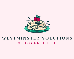 Pavlova Meringue Cake logo design