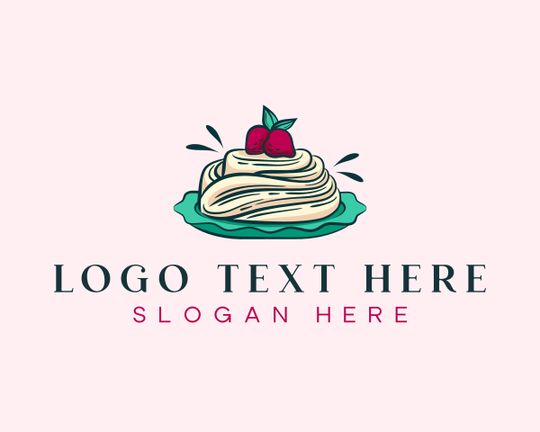 Delicious - Pavlova Meringue Cake logo design