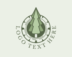 Log - Green Pine Tree logo design