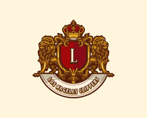 Lion Crown Crest Logo