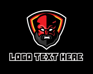 Angry - Red Angry Warrior logo design