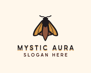 Mystical Moth Butterfly logo design