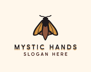 Mystical Moth Butterfly logo design