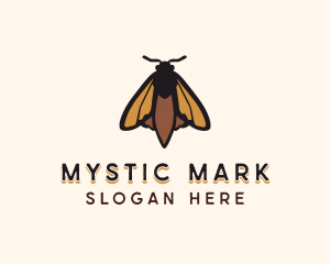 Mystical Moth Butterfly logo design