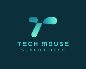 Digital Tech Letter T logo design