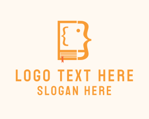 Coding - Orange Coding Book logo design