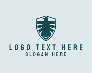 Infantry - Military Hawk Shield logo design