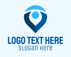 Travel Blog - Active Person Pin logo design